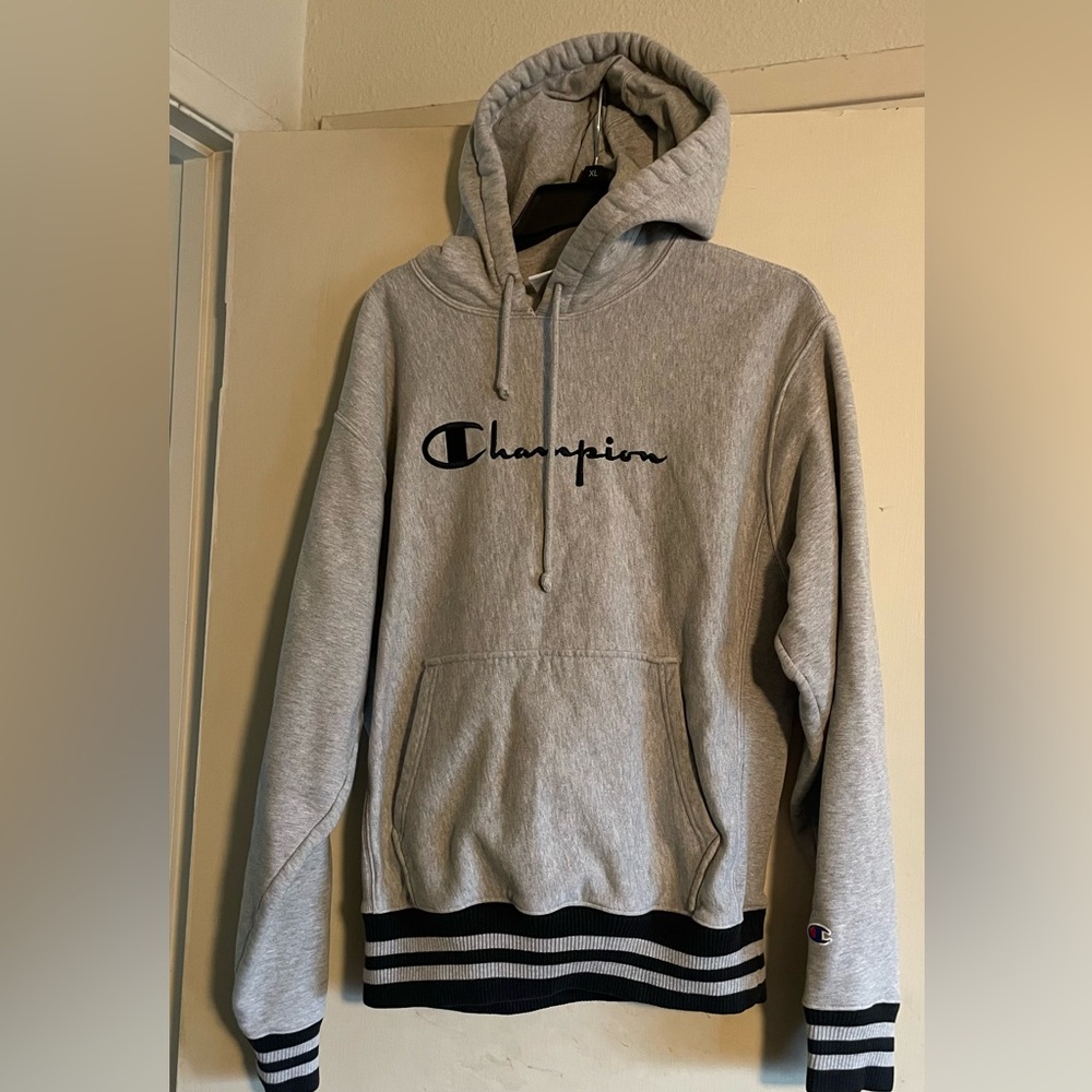 Champion Gray Reverse Weave Hoodie- Unisex